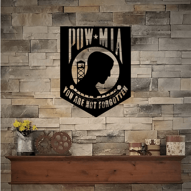 POW MIA Metal Sign